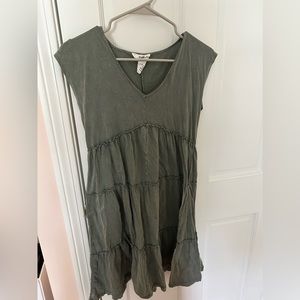 Hazel green babydoll tank dress